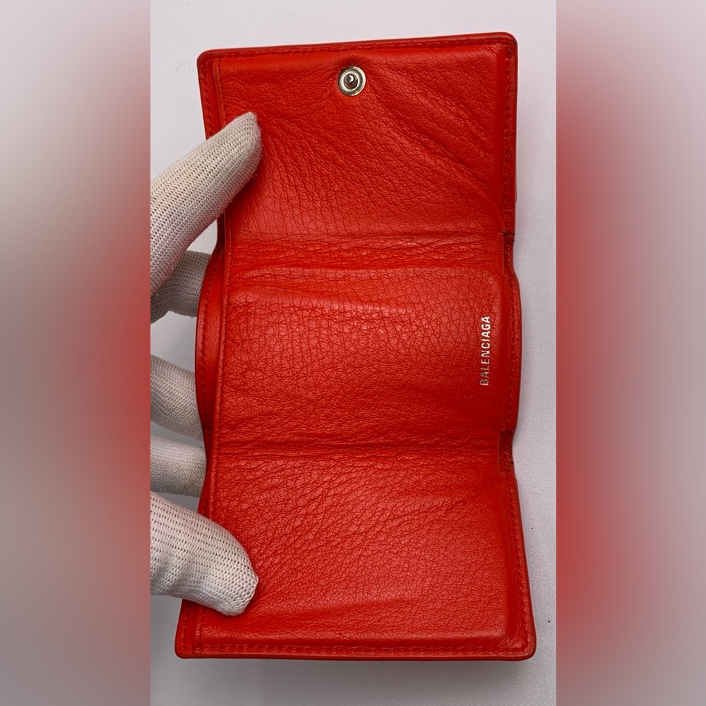 Balenciaga Red Papier Mini Wallet - Picture 7 of 15